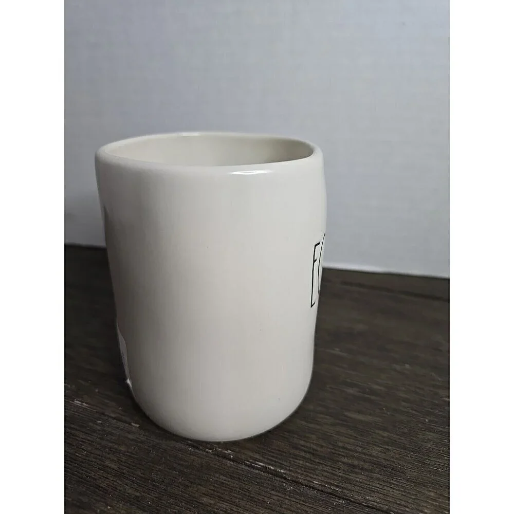 NWT Rae Dunn Magenta Artisan Equality Ceramic Coffee Mug White Black Writing